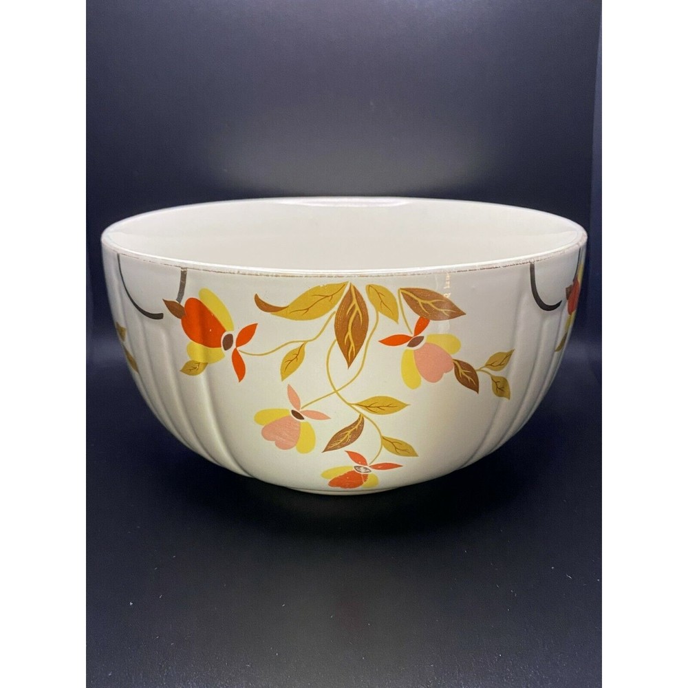Hall Jewel Porcelain Mixing Bowl Tea Autumn Leaf Medium VINTAGE (16)